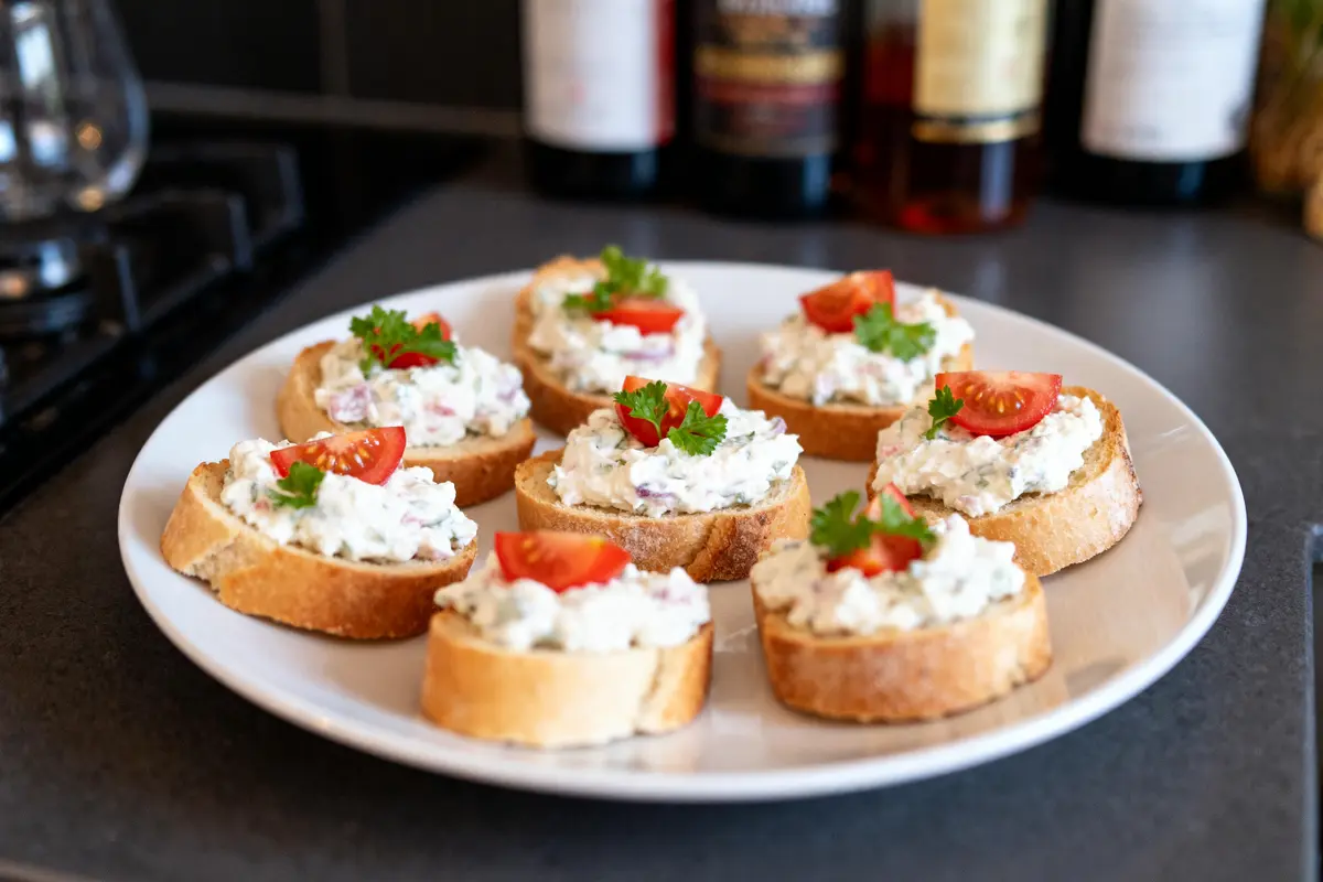 pexels-michal-pech-213601-757318 (1) Toasts garnis de fromage frais, tomates et persil, recette d'apéritif froid à préparer d'avance